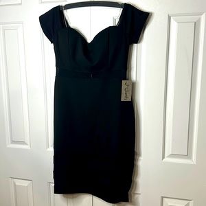 Black mini dress, size Large (L), stretch, brand new.
